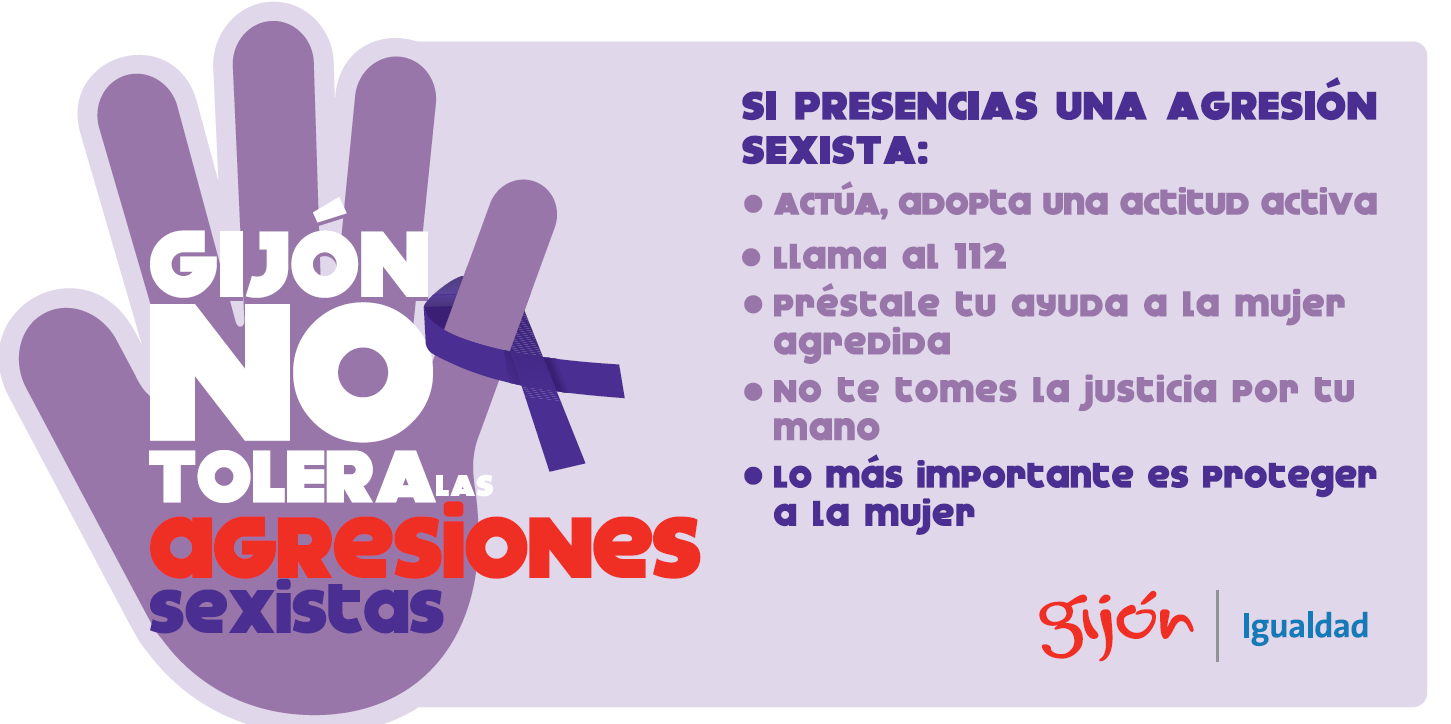 Cartel del programa de Gij&oacute;n no tolera las agresiones sexistas
